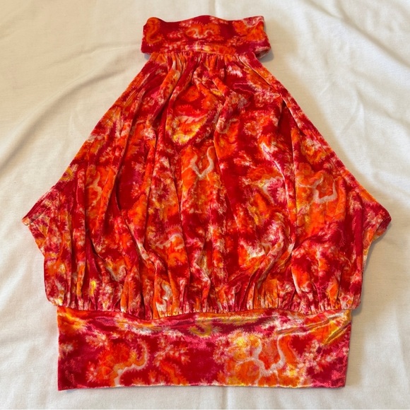 Free People XS Take A Break Velvet Halter Top Sleeveless~ Festive Party - Picture 1 of 8